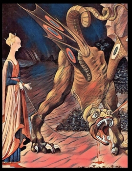 Dragon Journal: 8.5 x 11 Vintage fantasy art cover journal / notebook /diary, 150 lined wide ruled pages, dragon medieval softcover bo