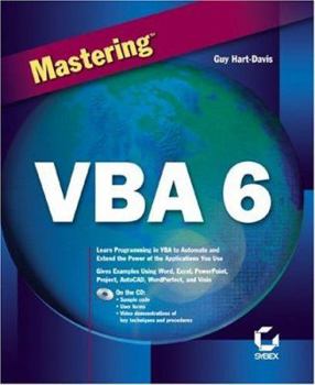 Paperback Mastering VBA 6 [With CDROM] Book