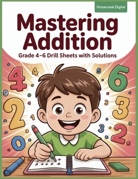 Paperback Mastering Addition: Grade 4-6 Drill Sheets with Solutions Book
