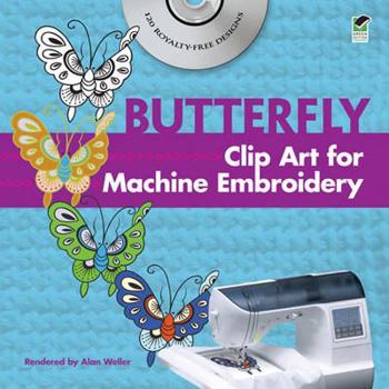 Paperback Chinese Butterfly Clip Art for Machine Embroidery [With CDROM] Book