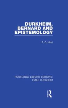 Paperback Durkheim, Bernard and Epistemology Book