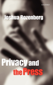 Hardcover Privacy and the Press Book