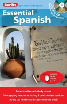 Paperback Essential Spanish & CD [With CD (Audio)] Book