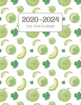 2020-2024 Five Year Planner: Monthly Agenda & Schedule with US Holidays - 60 Months or 5 Years - Melon (Appointment Diary With Todo List & Notes - Fruit)