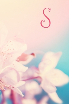 S: Monogram Initial Notebook and diary with pink floral design