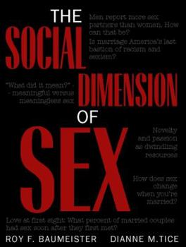Paperback The Social Dimension of Sex Book