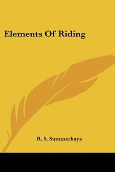 Paperback Elements Of Riding Book