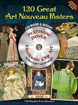 Paperback 60 Great Art Nouveau Posters [With DVD] Book