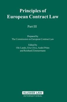 Hardcover Principles of European Contract Law - Part III Book