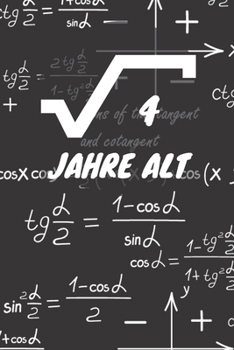 Paperback 4 Jahre alt: 2. Geburtstag Liniertes Mathe Wurzel Geburtstags Notizbuch oder G?stebuch Geschenk liniert - Journal mit Linien [German] Book