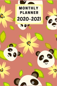 Monthly Planner 2020-2021: cut panda planner/calendar 2020 panda  Monthly Pocket Planner, Calendar & Schedule Agenda, planner Gifts For Women, Men, ... And Adults (6" x 9") , 2020 planner panda