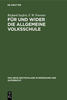 Hardcover Für Und Wider Die Allgemeine Volksschule [German] Book