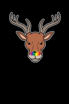 Rudolph The Gay Nosed Reindeer: Christmas Eve Notebook | Gay Xmas Snowman LGBTQ Winter Santa Claus Holiday Pride Season Mini Notepad Gift College Ruled (6"X9")
