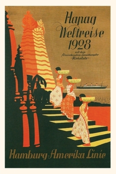 Paperback Vintage Journal HAPAG World Cruise, Travel Poster Book
