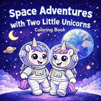 Paperback Space Adventures with Two Little Unicorns: A Galactic Coloring Book (Two Little Unicorns Adventures) Book