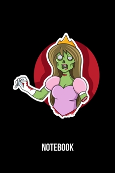 Notebook: A5 Notizbuch für Halloween und Zombie Apokalypsen Fans mit Zombie Prinzessin