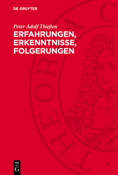 Hardcover Erfahrungen, Erkenntnisse, Folgerungen [German] Book