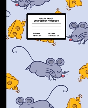 Paperback Graph Paper Composition Notebook: Quad Ruled 4 Squares Per Inch Sheets, Math and Science Grid Note Book for Elementary Students, Hungry Mice Book