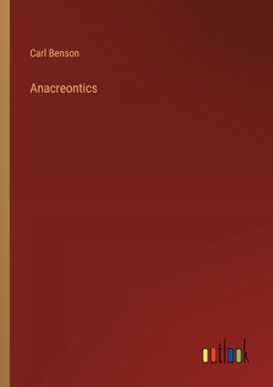 Paperback Anacreontics Book