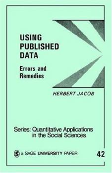 Paperback Using Published Data: Errors and Remedies Book