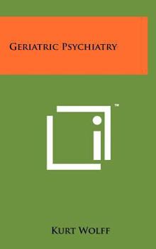 Hardcover Geriatric Psychiatry Book