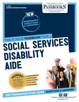 Paperback Social Services Disability Aide (C-3259): Passbooks Study Guide Volume 3259 Book