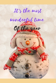 It's the most wonderful time of the year: Christmas and New Year gift in blank line journal , notebook for twins , kids, best friends , lover , family ... in Big Santa Claus   theme , twin snowman
