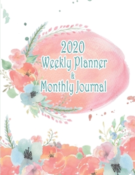 2020 Weekly Planner & Monthly Journal: 2020 Planner Weekly Monthly Goals Password Tracker Keeper Reading Notebook Project Planner Black Red and White