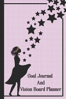 Paperback Goal Journal and Vision Board Planner: Organize And Reach Your Objectives This Year Cute Pink Gingham Check Book