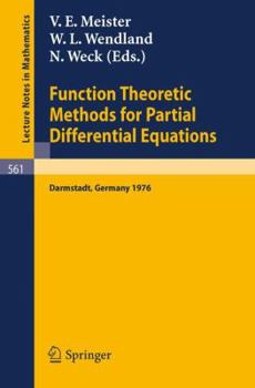 Paperback Function Theoretic Methods for Partial Differential Equations: Proceedings of the International Symposium Held at Darmstadt, Germany, 12-15 April 1976 Book