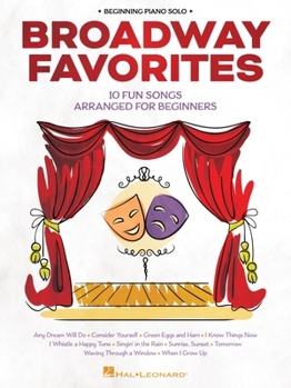 Paperback Broadway Favorites for Beginning Piano Solo Book