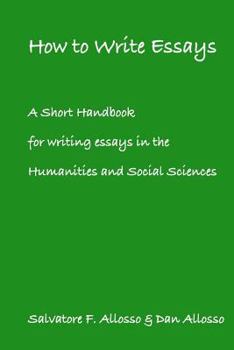 Paperback A Short Handbook for writing essays in the Humanities and Social Sciences Book