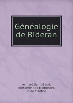 Paperback G?n?alogie de Bideran [French] Book