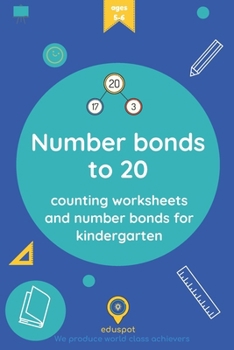 Paperback Number bonds to 20: counting worksheets and number bonds for kindergarten Book
