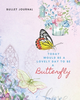 Paperback Monarch Butterfly Dotted Bullet Grid Journal, Dot Grid Notebook-200 pages - 8" x 10" (20.32 x 25.4 cm): Beautiful Monarch Butterfly Bullet Journal Not Book