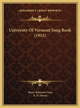 University of Vermont Song Book
