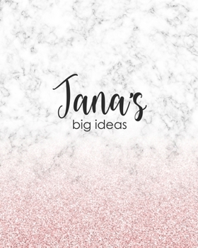 Paperback Jana's Big Ideas: Personalized Notebook - 8x10 Lined Women's Journal Book