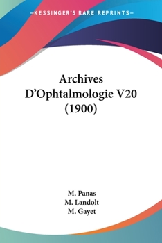 Paperback Archives D'Ophtalmologie V20 (1900) [French] Book