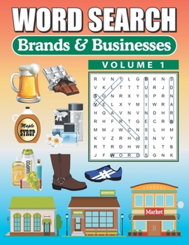 Paperback Word Search Brands & Businesses Vol 1: Word Find Book For Adults Book