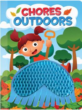 Board book Chores Outdoors - Silicone Touch and Feel Board Book - Sensory Board Book