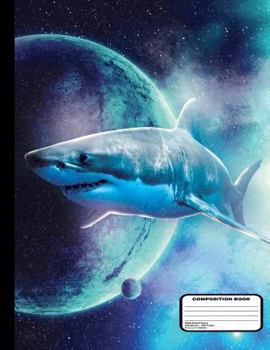 Paperback Killer Sharks in Outer Space Composition Notebook Wide Ruled 200 pages / 100 sheets, 8-1/2" x 11" Book