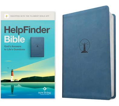 Imitation Leather Helpfinder Bible Nlt, Filament Enabled (Leatherlike, Harbor Blue, Red Letter) Book