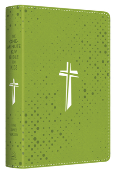 Leather Bound The One-Minute KJV Bible for Kids [Neon Green Cross] Book