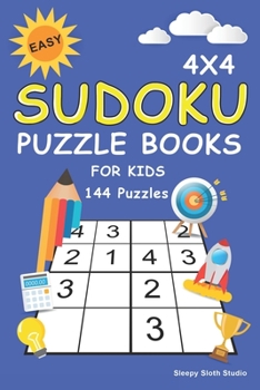 Paperback Easy Sudoku Puzzle Books For Kids: 100+ Sudoku Puzzles 4x4 Puzzle Grids with Very Easy, Easy & Medium - Mini Sudoku Books For Kids & Beginner [Large Print] Book