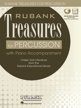 Paperback Rubank Treasures for Percussion: Book with Online Audio (Stream or Download) Book