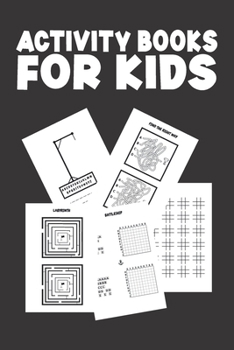 Paperback Activity Books for kids: BIG ACTIVITY BOOK with Solutions for kids, Tracing Game, Find the single one, Four in a row, Tic Tac Toe, Hangman, Dot Book