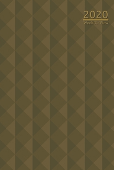 A5 2020 Diary Week To View Paperback Cover With Alternative Design |: | Dark Olive Green 3D Diamonds Patterned Cover 2020 Diary ,Year Planner For ... College, School, Appointments, Organizer.