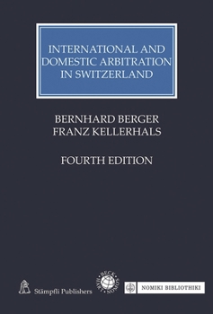 Hardcover International and Domestic Arbitration in Switzerland Book