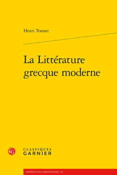 Paperback La Litterature Grecque Moderne [French] Book