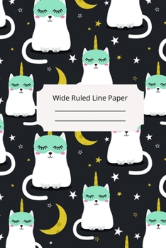 Paperback Cute Sleep Cat Theme Wide Ruled Line Paper Book